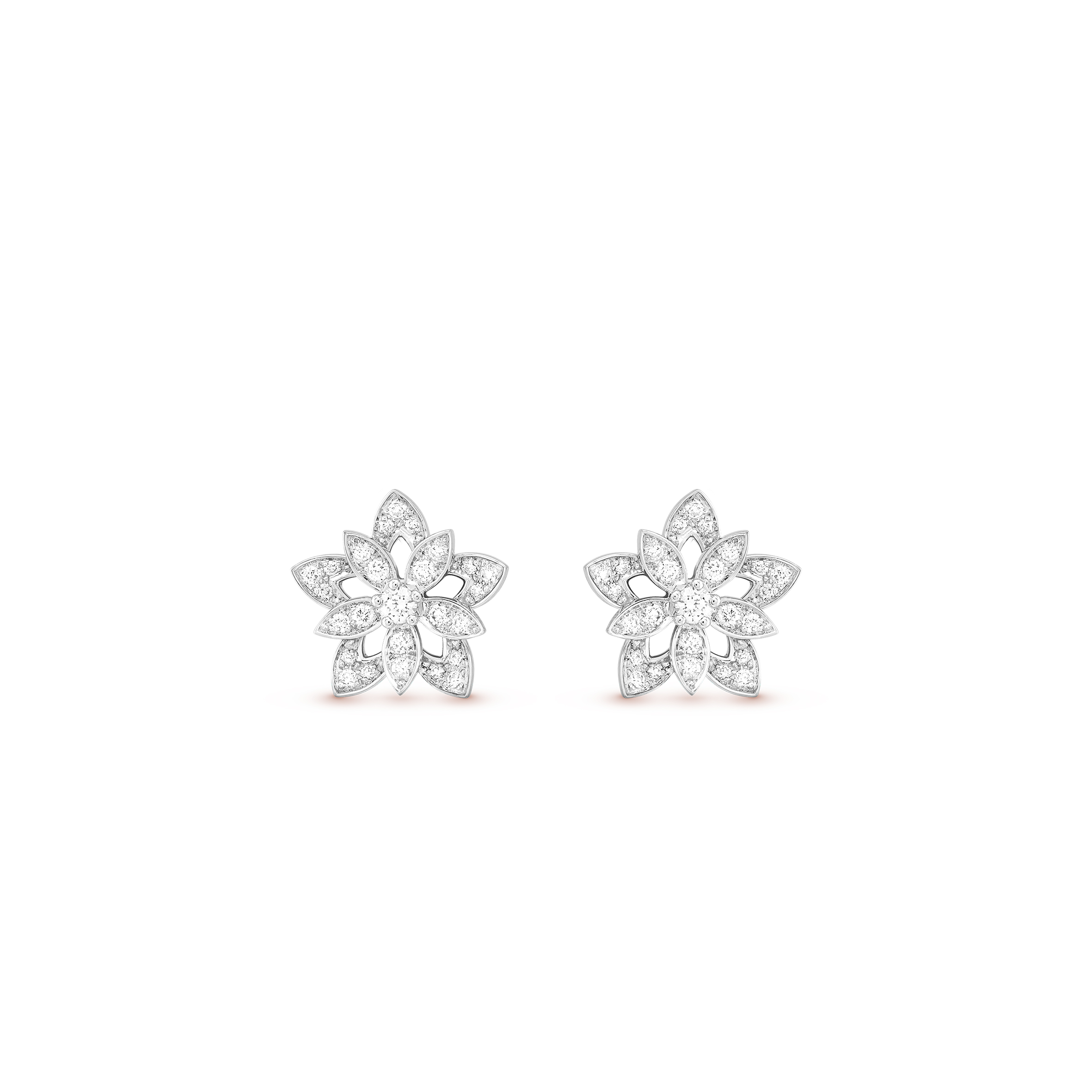 VAN CLEEF ARPELS LOTUS OPENWORK EARRINGS MINI MODEL VCARP0ZV00 VAN CLEEF ARPELS LOTUS OPENWORK EARRINGS MINI MODEL VCARP0ZV00